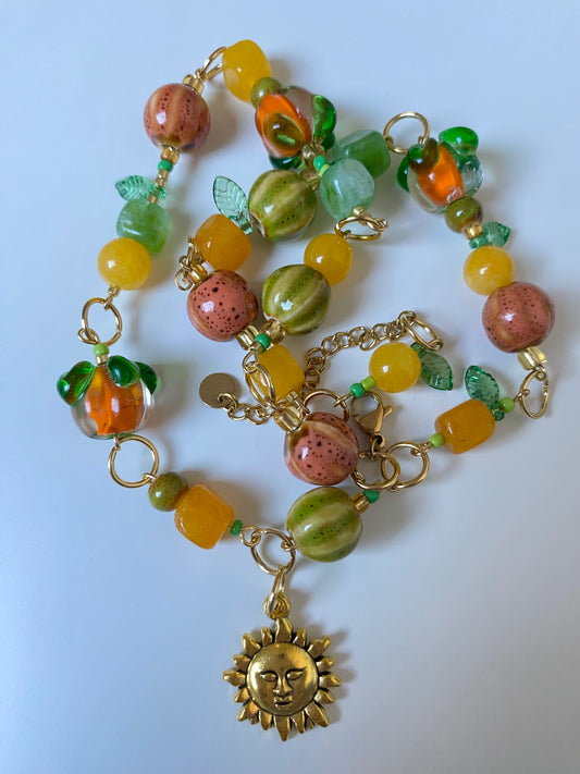 athens orange orchard necklace