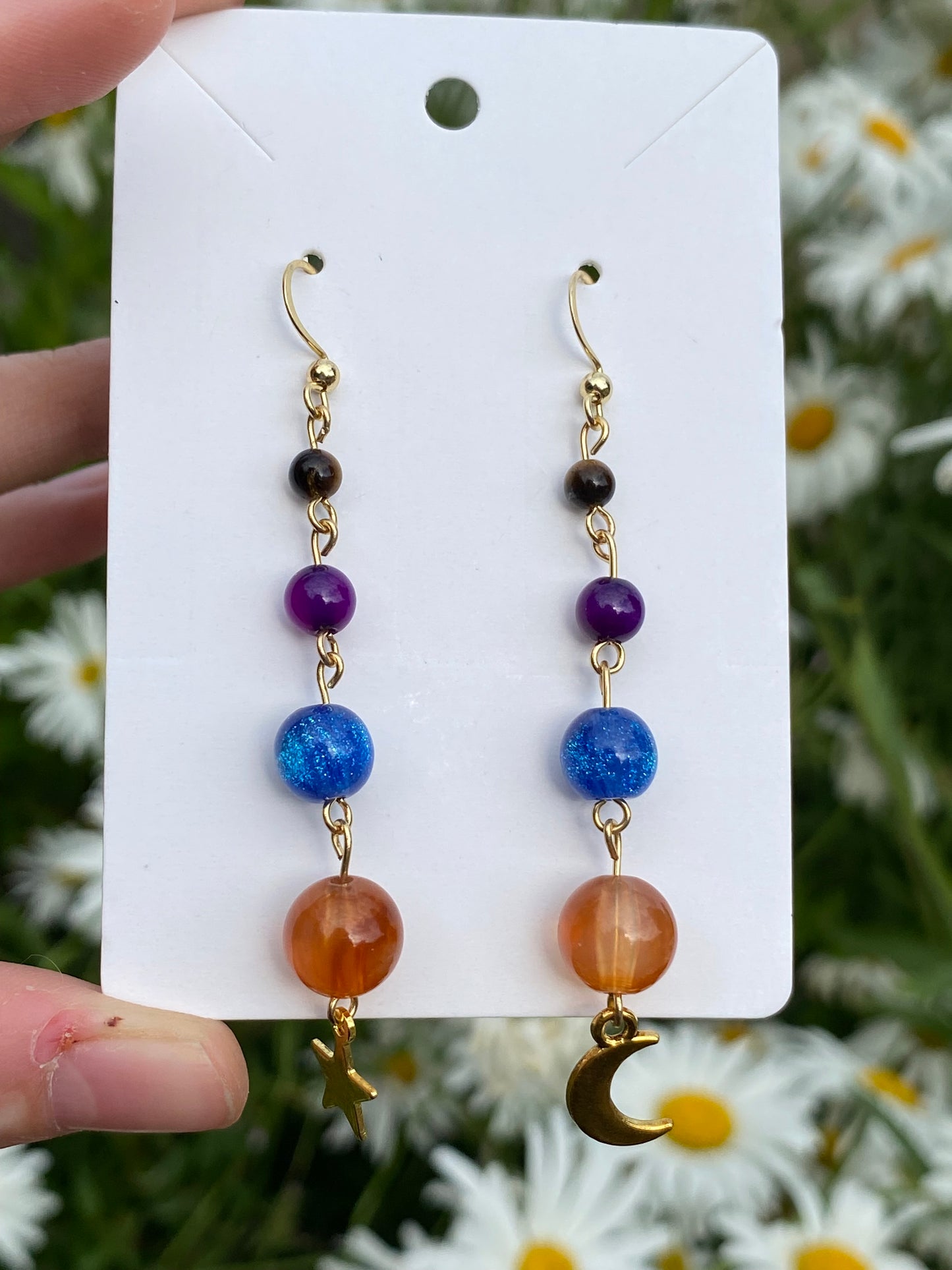 sparkling solar system earrings