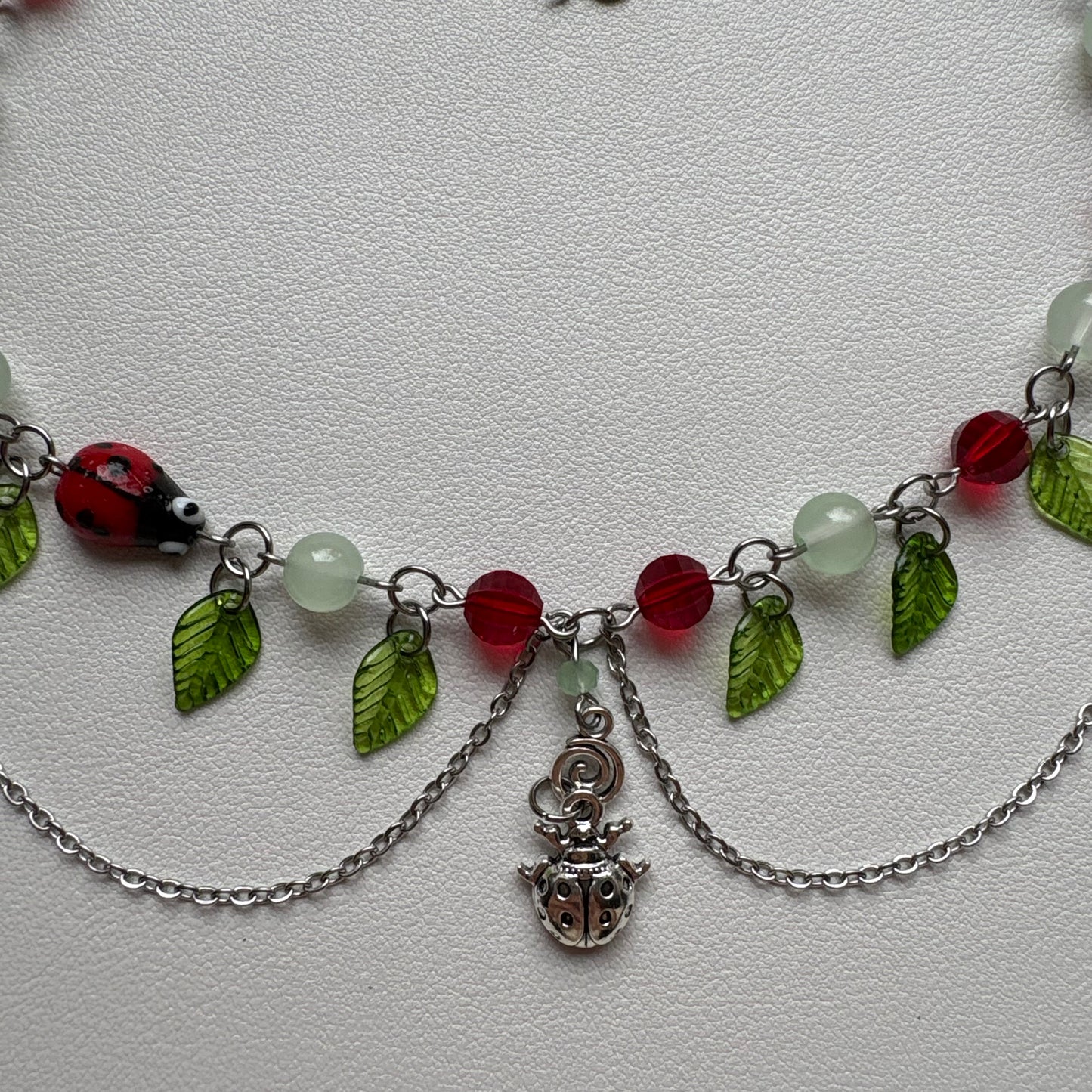 spring ladybug necklace