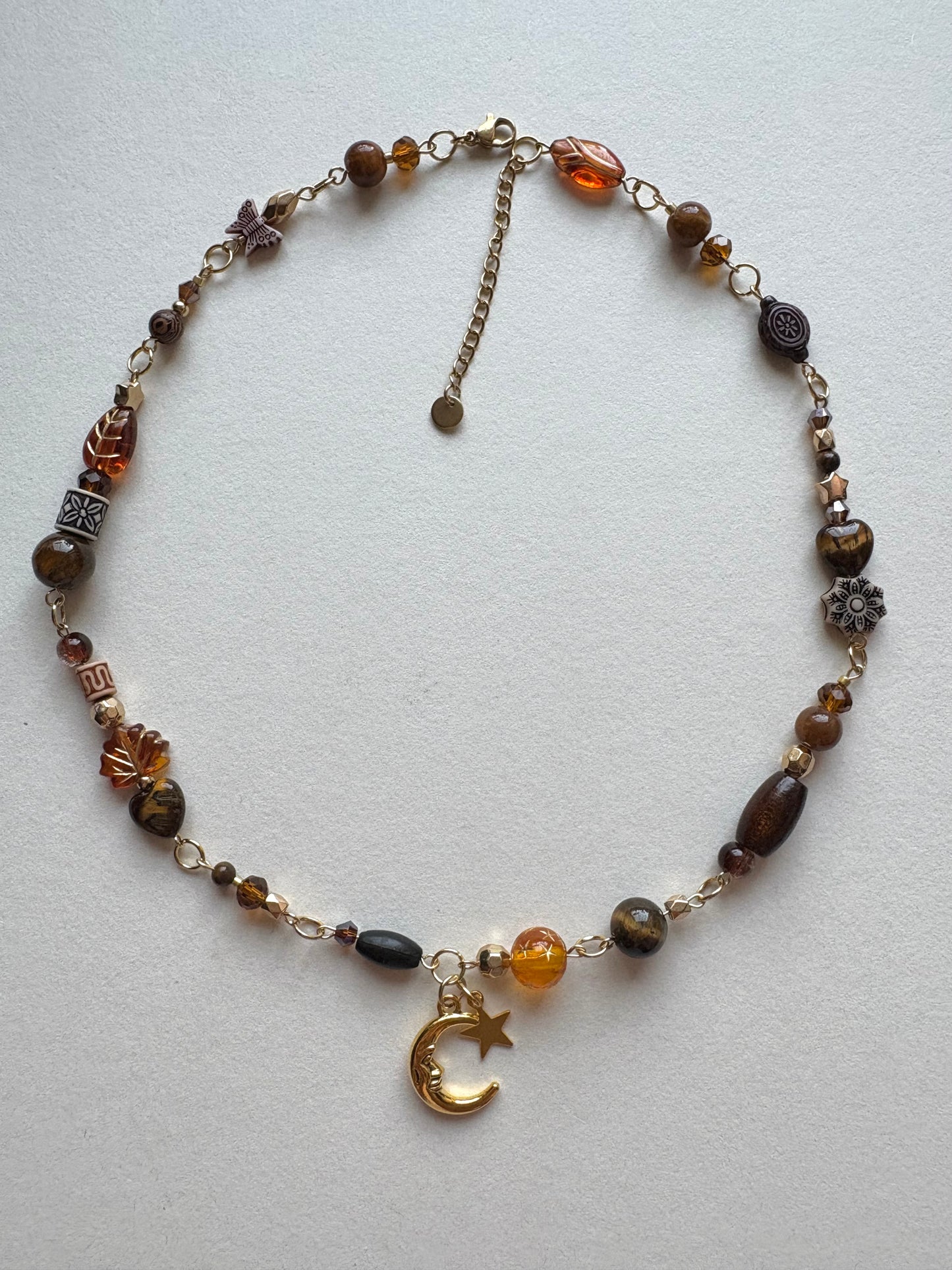 sunset in the 70s bohemian necklace