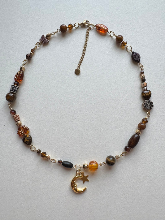 sunset in the 70s bohemian necklace