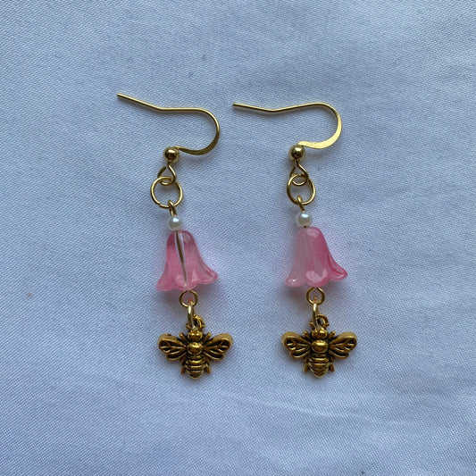 bee mine gold earrings