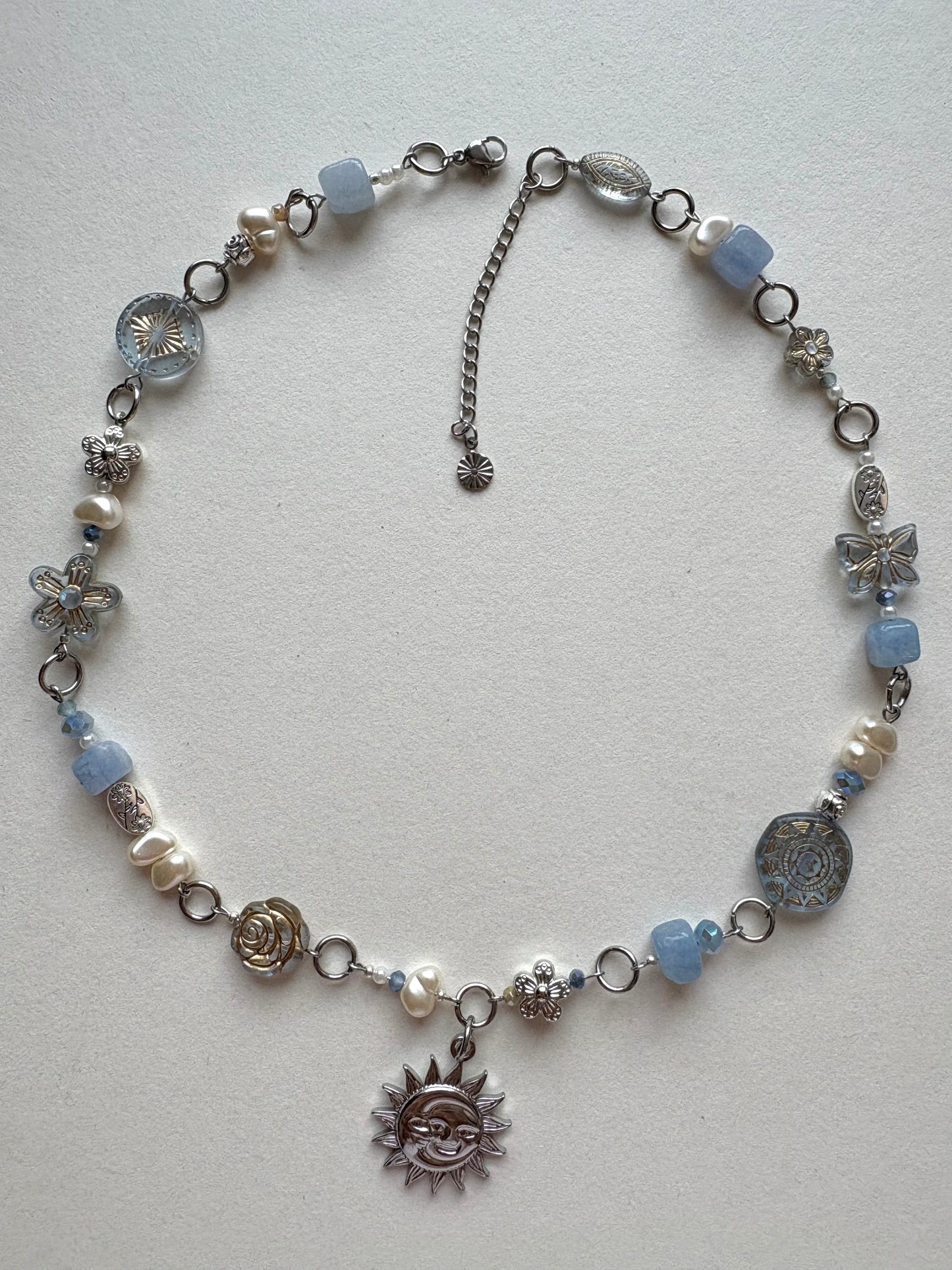 silver honeycomb necklace