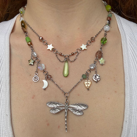 dragonfly necklace silver