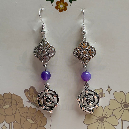 silver rhiannon earrings