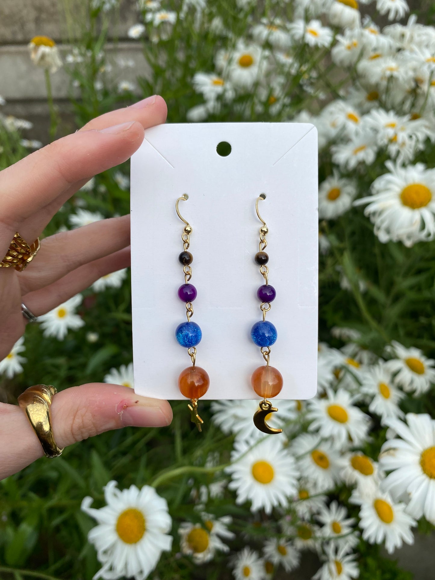 sparkling solar system earrings