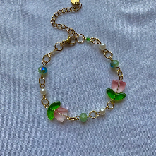 pink tulip bracelet