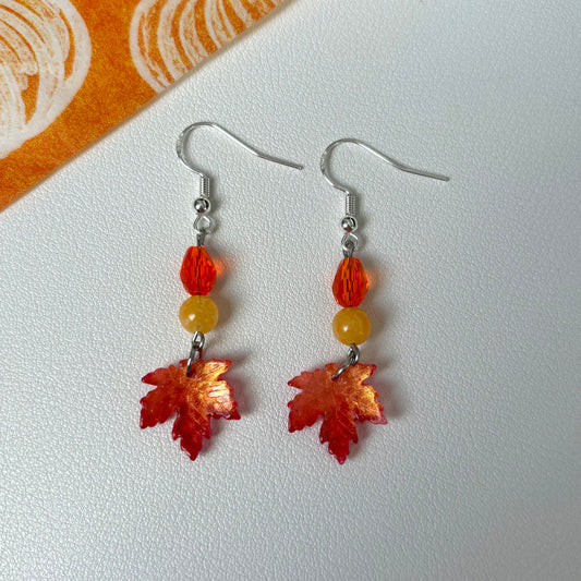 maple leaf earrings