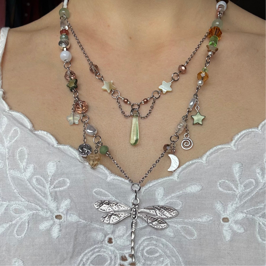 dragonfly necklace silver