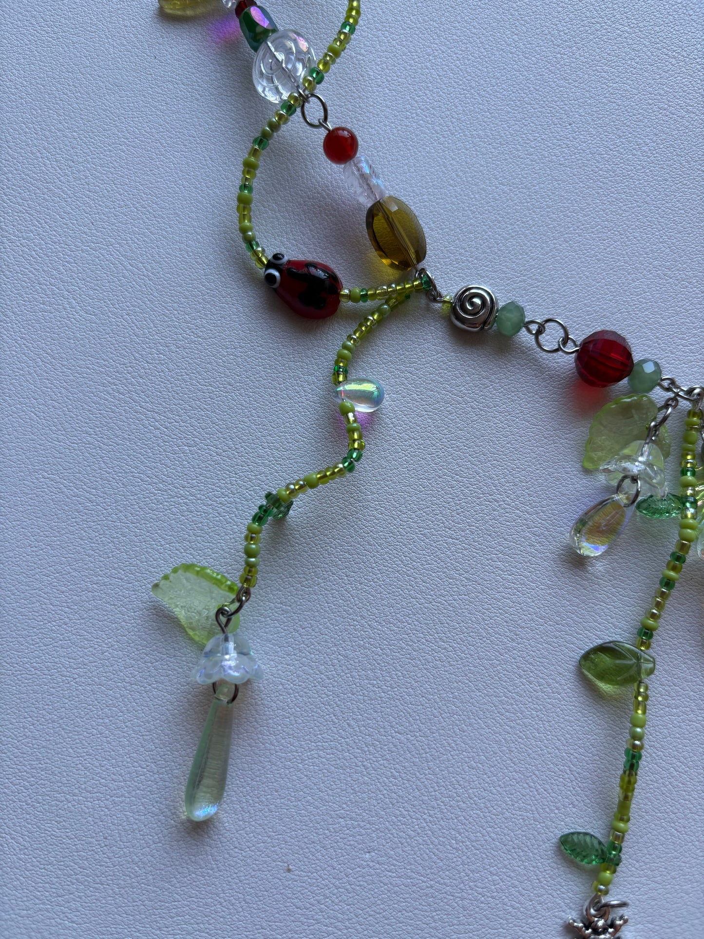 ladybug garden necklace