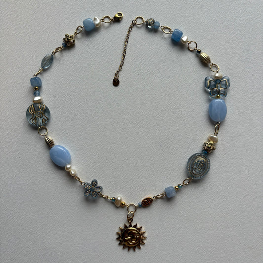 gold honeycomb necklace