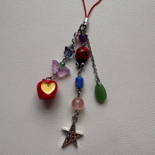 hungry ladybug phone charm
