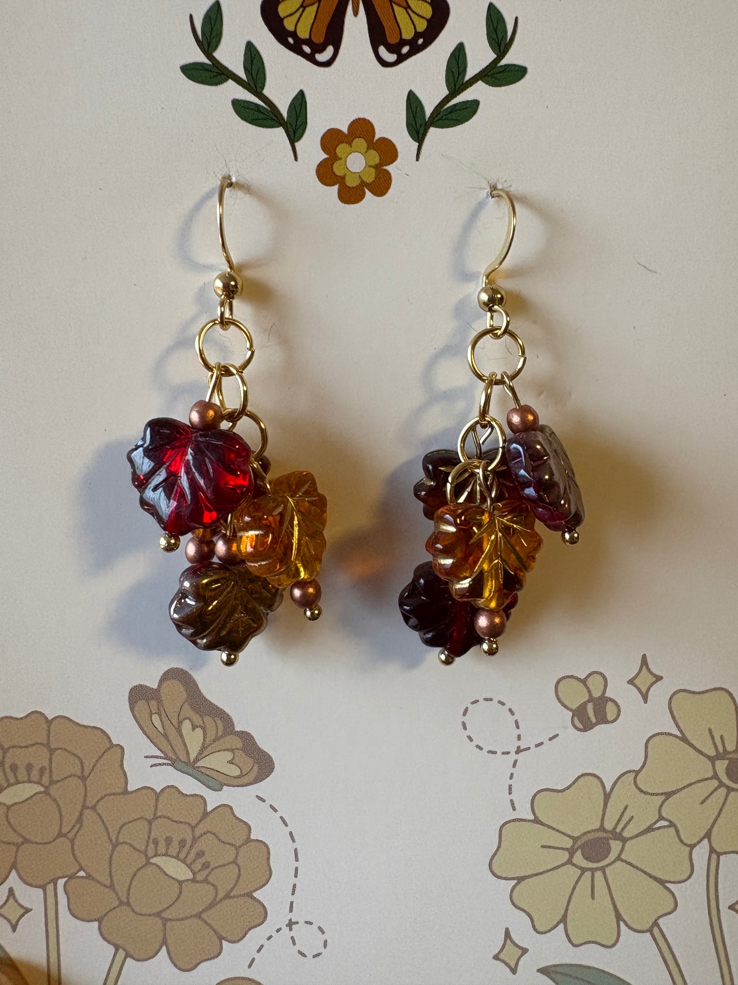 colours of autumn earrings