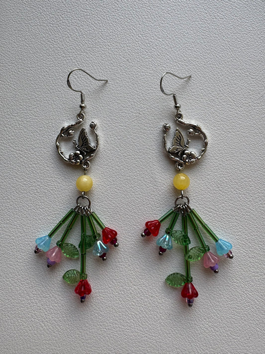 fairy flower bouquet earrings