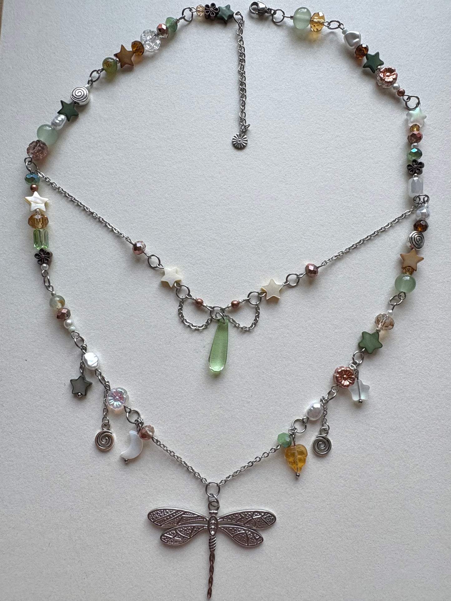 dragonfly necklace silver