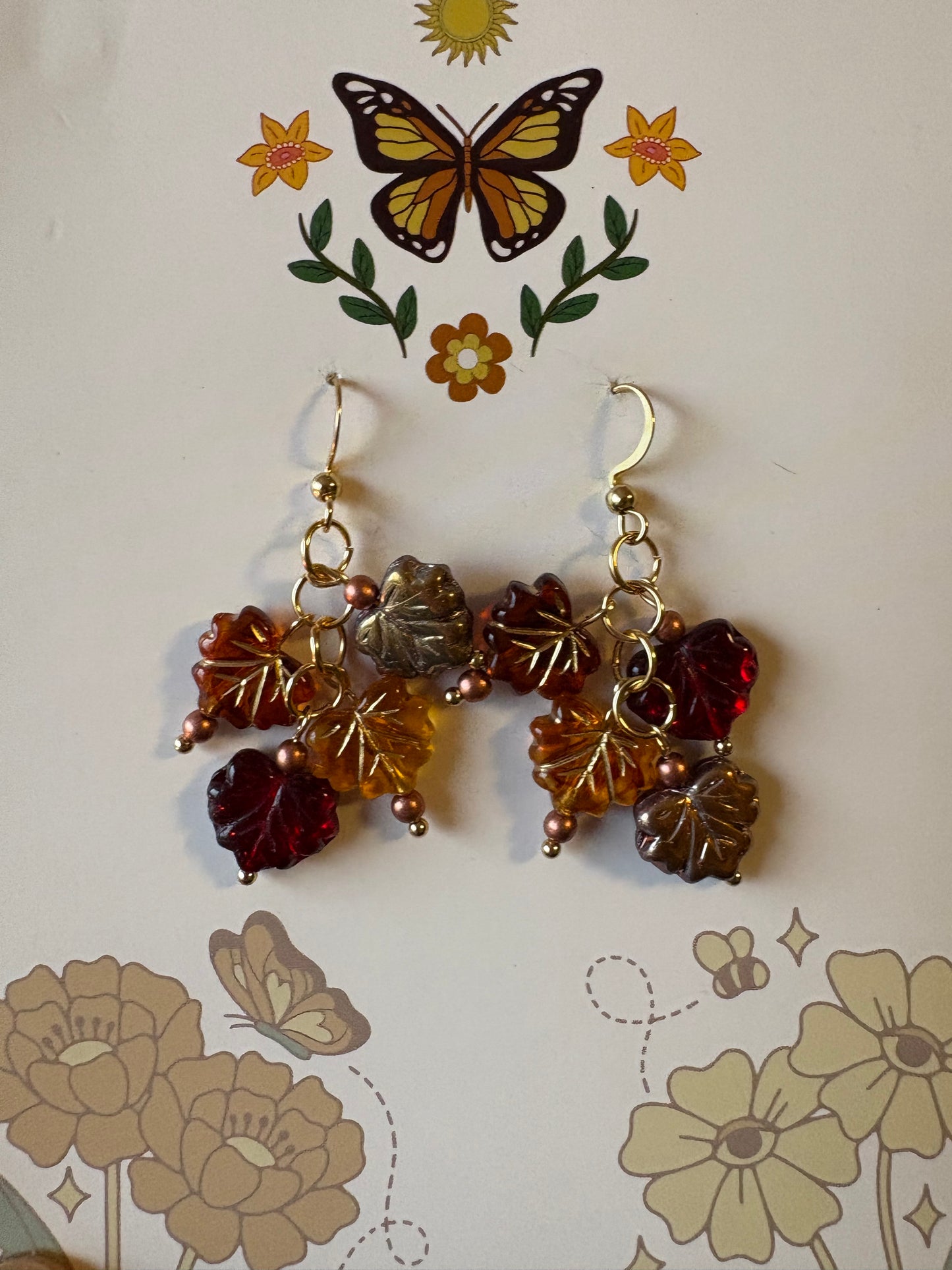 colours of autumn earrings