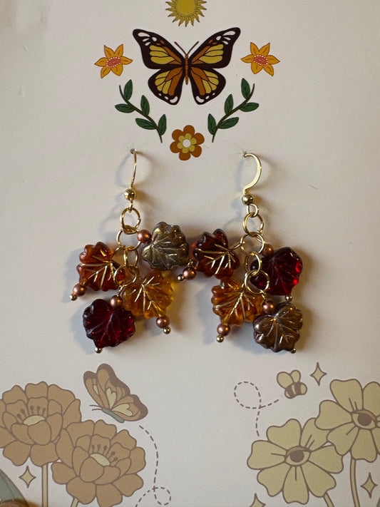 colours of autumn earrings