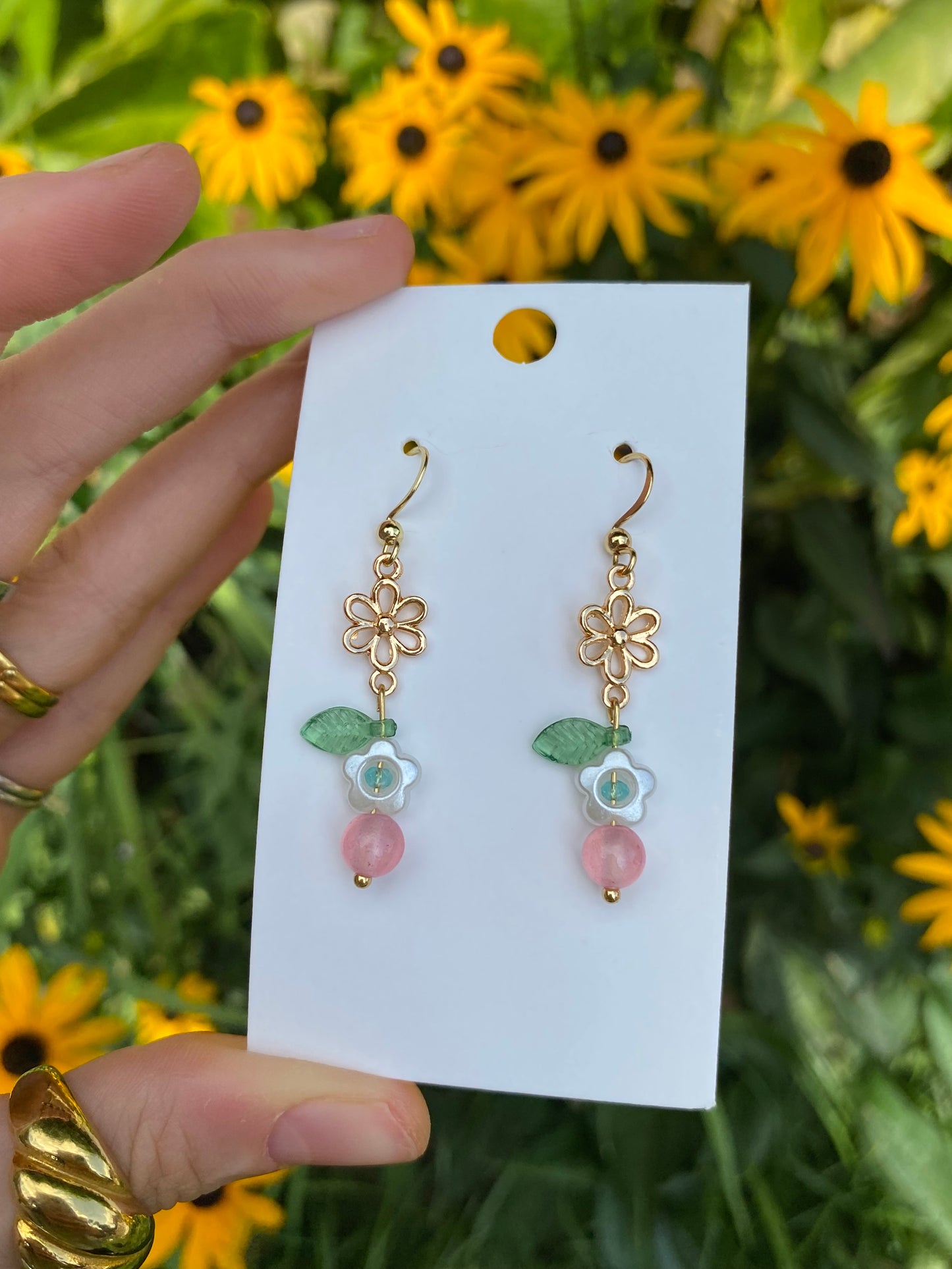 wildflower and barley earrings