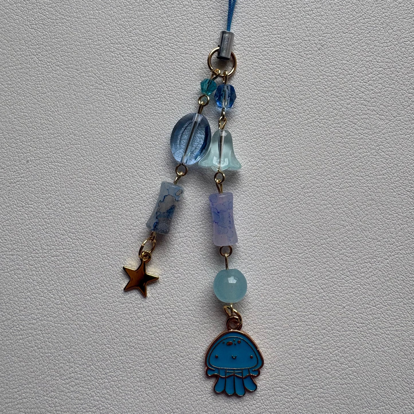 little jellyfish phone charm