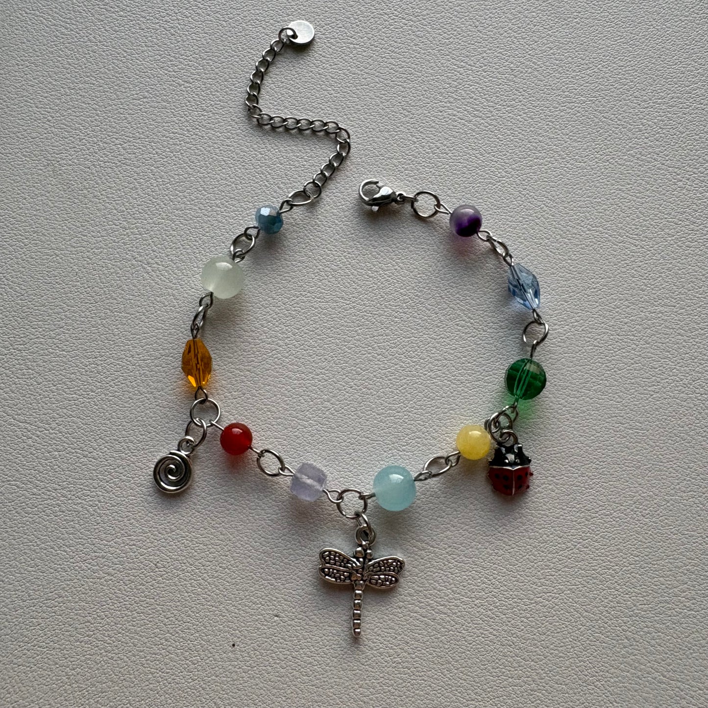 rainbow bug bracelet