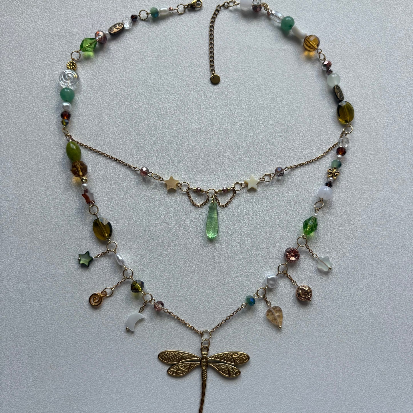 dragonfly necklace gold