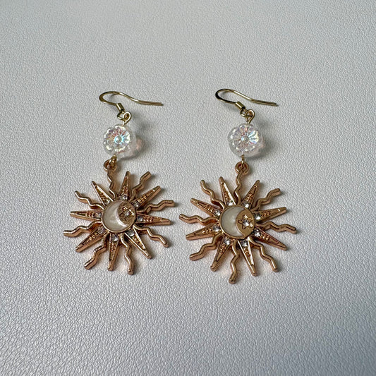 iridescent sun earrings