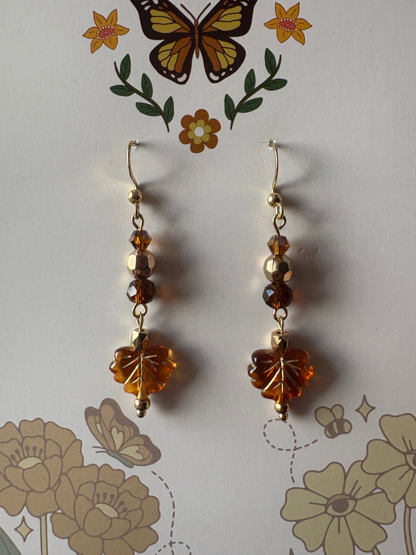 all the leaves are brown earrings