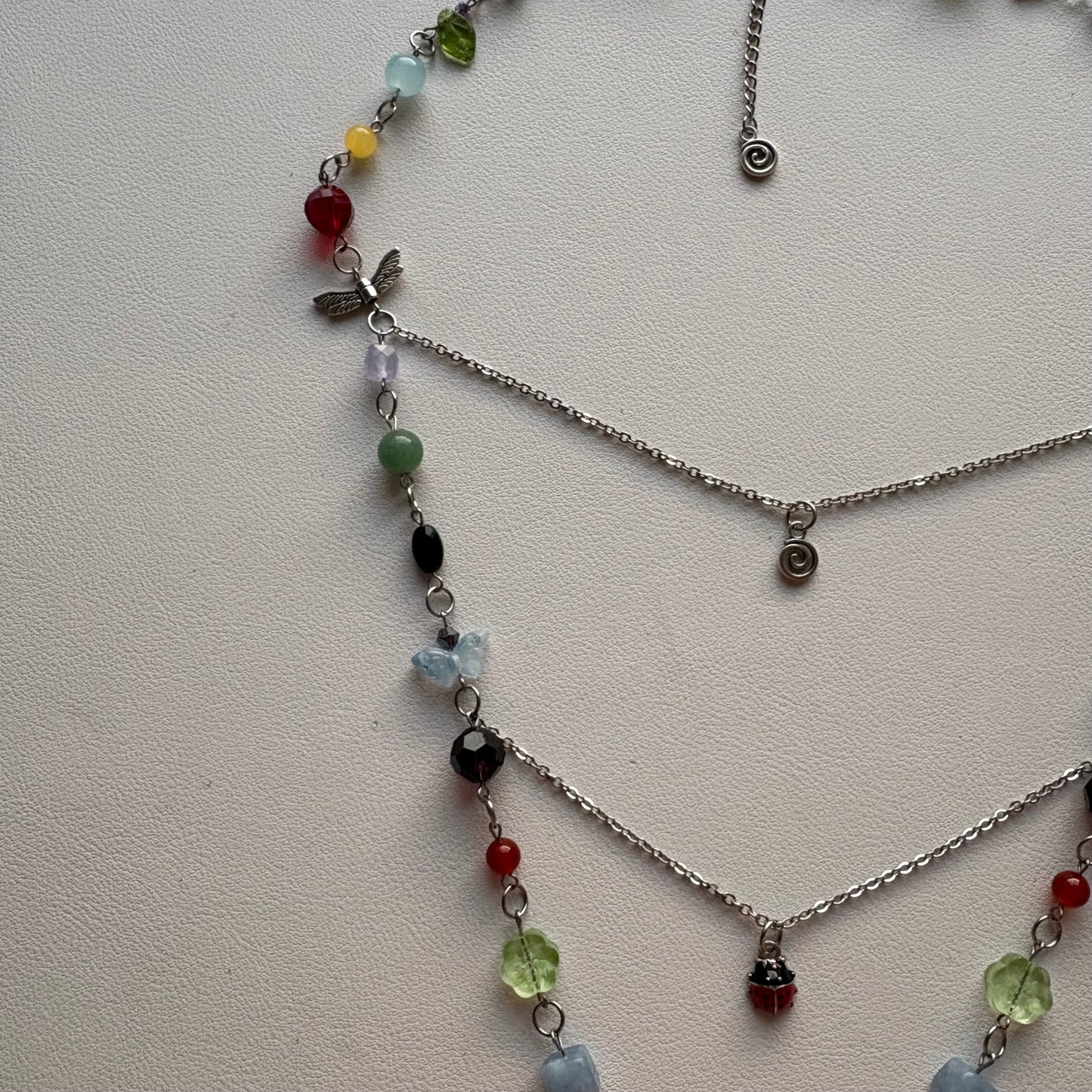 rainbow bug necklace