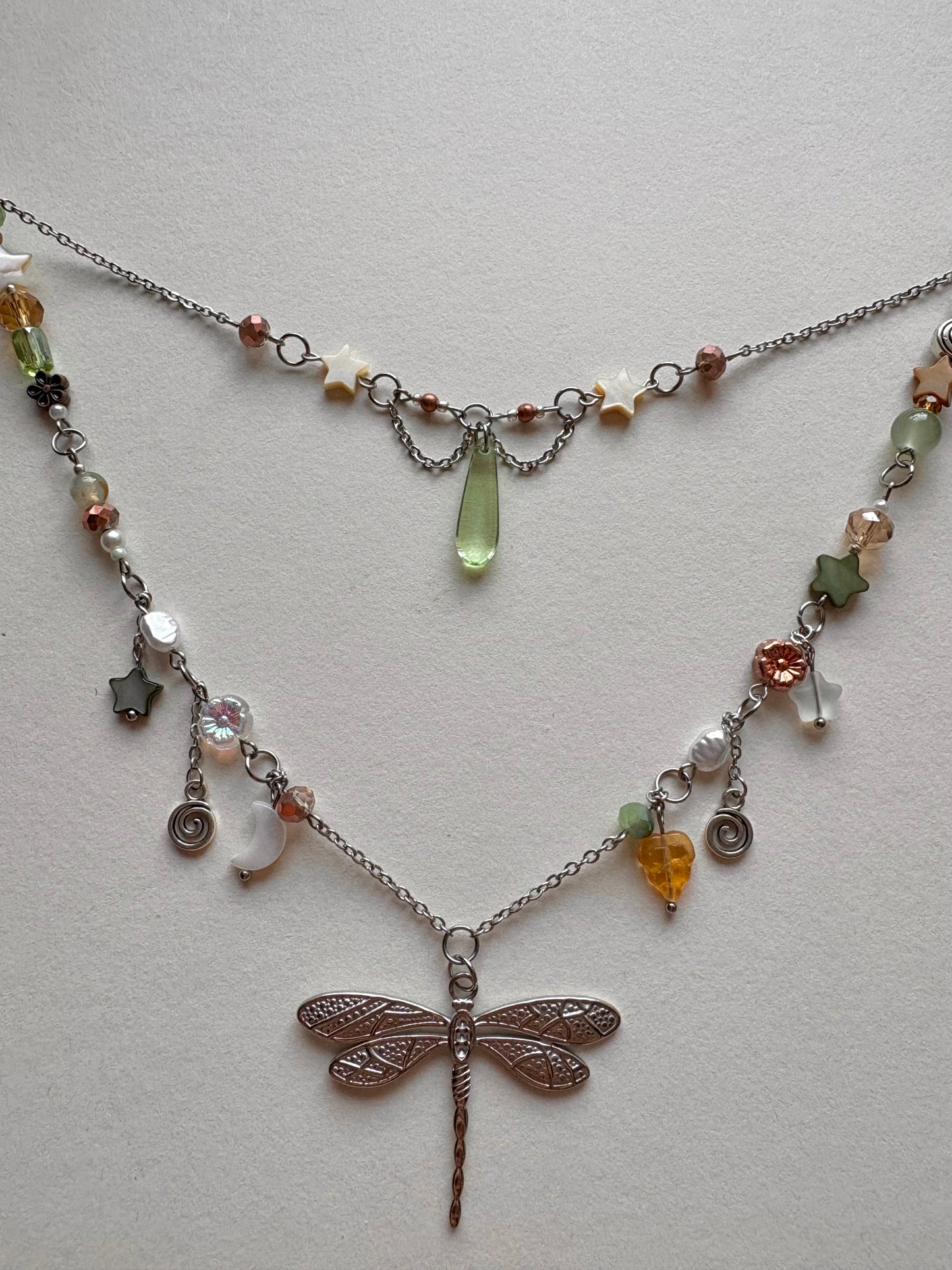dragonfly necklace silver