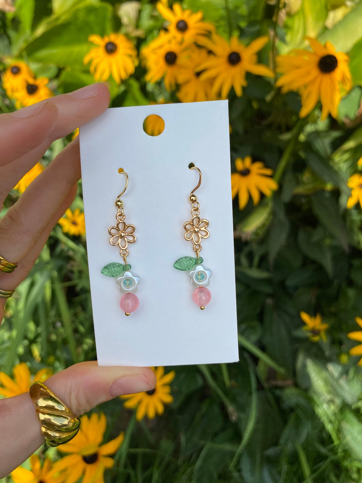 wildflower and barley earrings