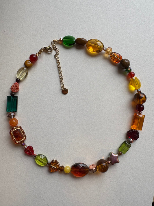 golden brown necklace