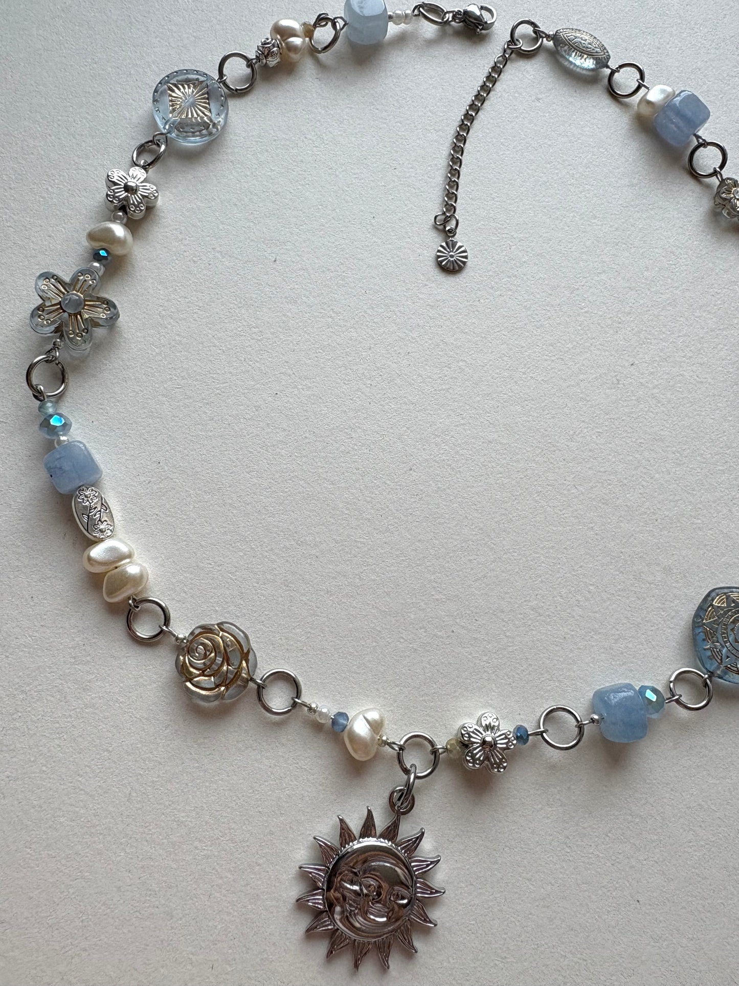 silver honeycomb necklace