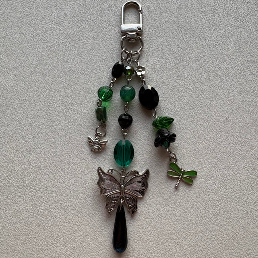 dark butterfly keychain