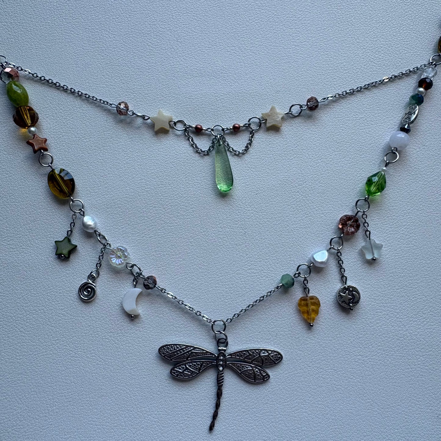 dragonfly necklace silver