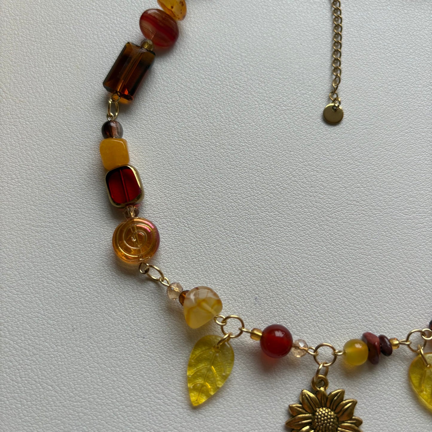 sunset sunflower necklace