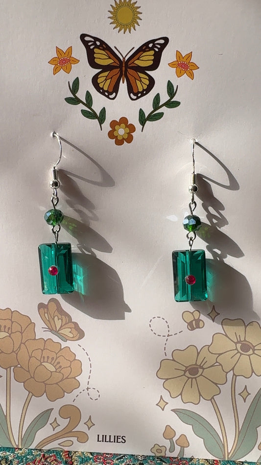 funky glass earrings