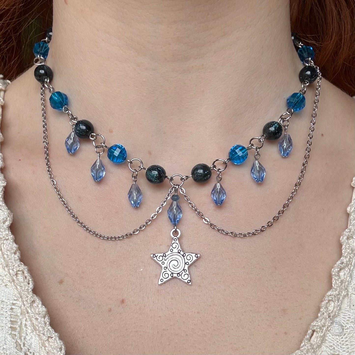 swirl star necklace