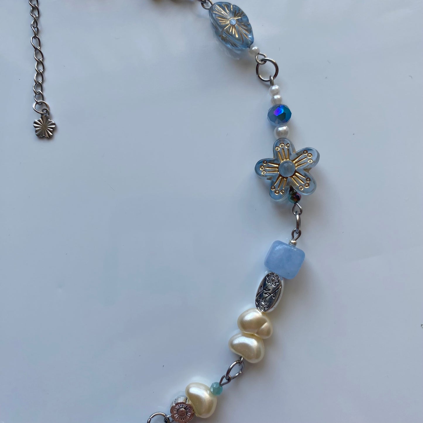 silver honeycomb necklace