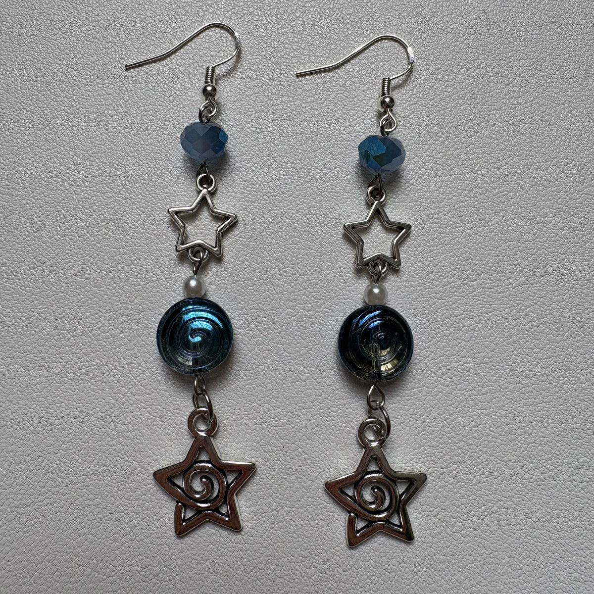 blue anomaly earrings