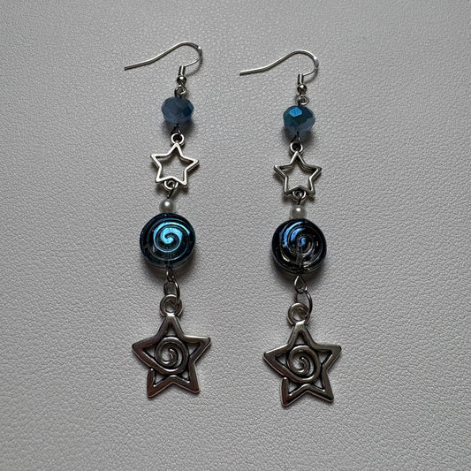 blue anomaly earrings