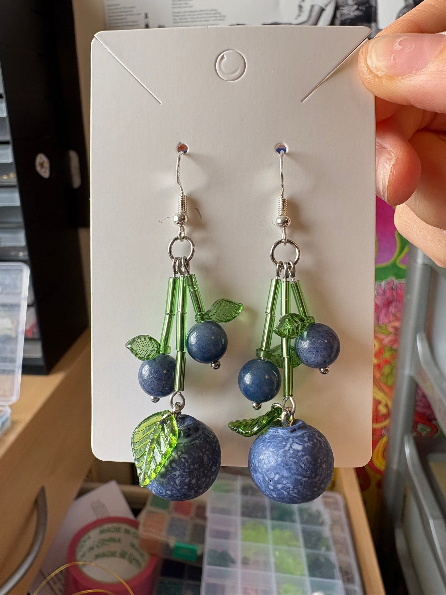 blueberry earrings
