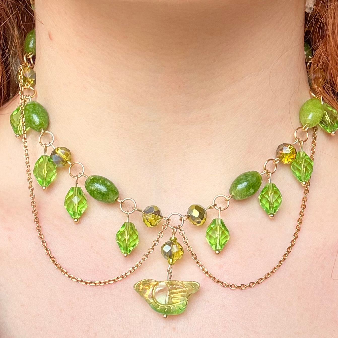 spring bird necklace
