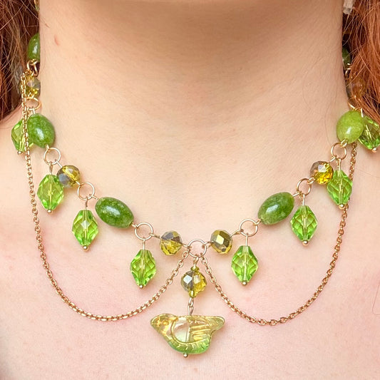 spring bird necklace