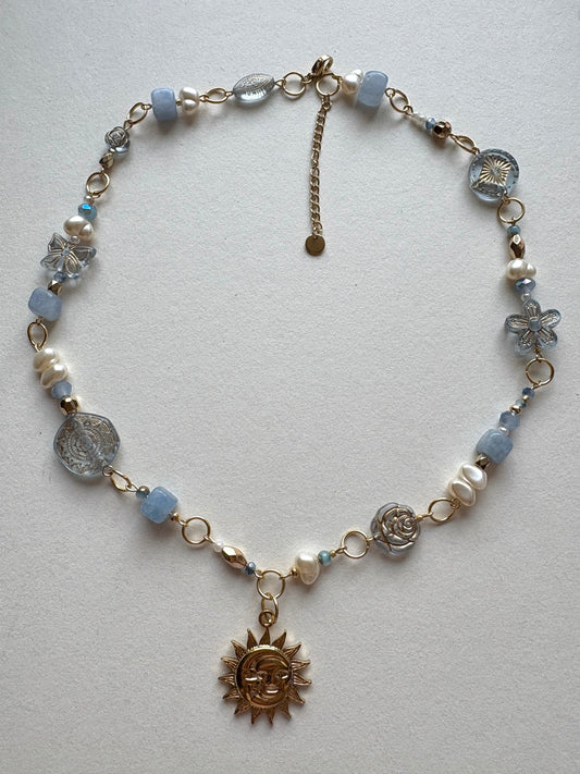 gold honeycomb necklace
