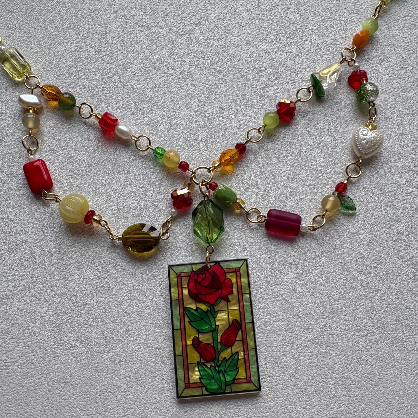 enchanted rose necklace