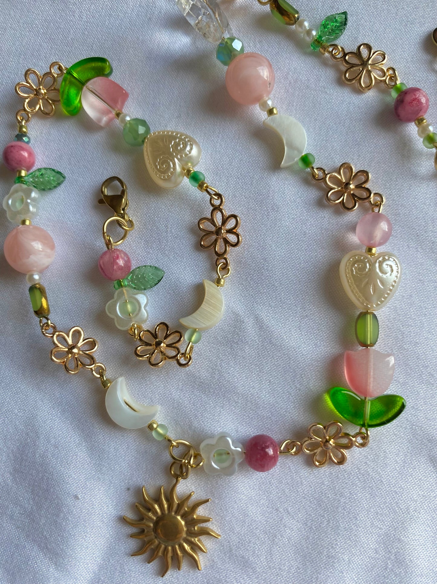 wildflower and barley necklace