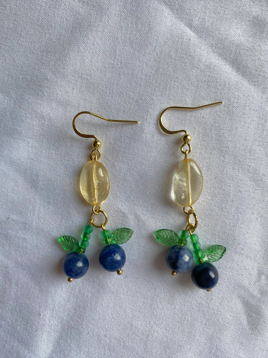 blueberry crumble earrings