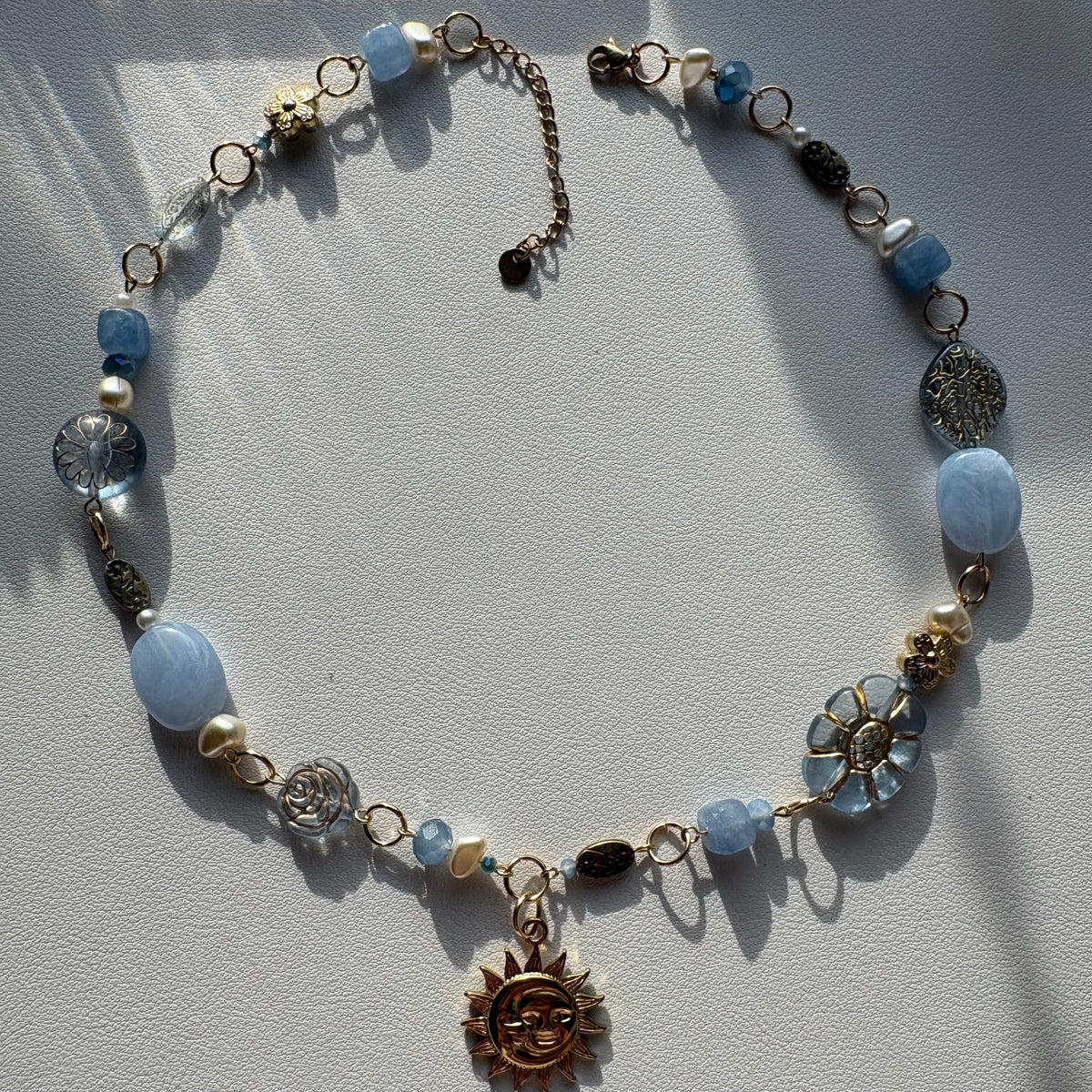gold honeycomb necklace