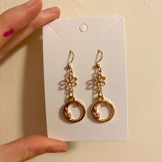 funky moon earrings