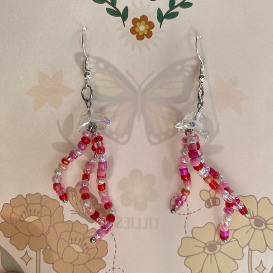 pink jellyfish earrings